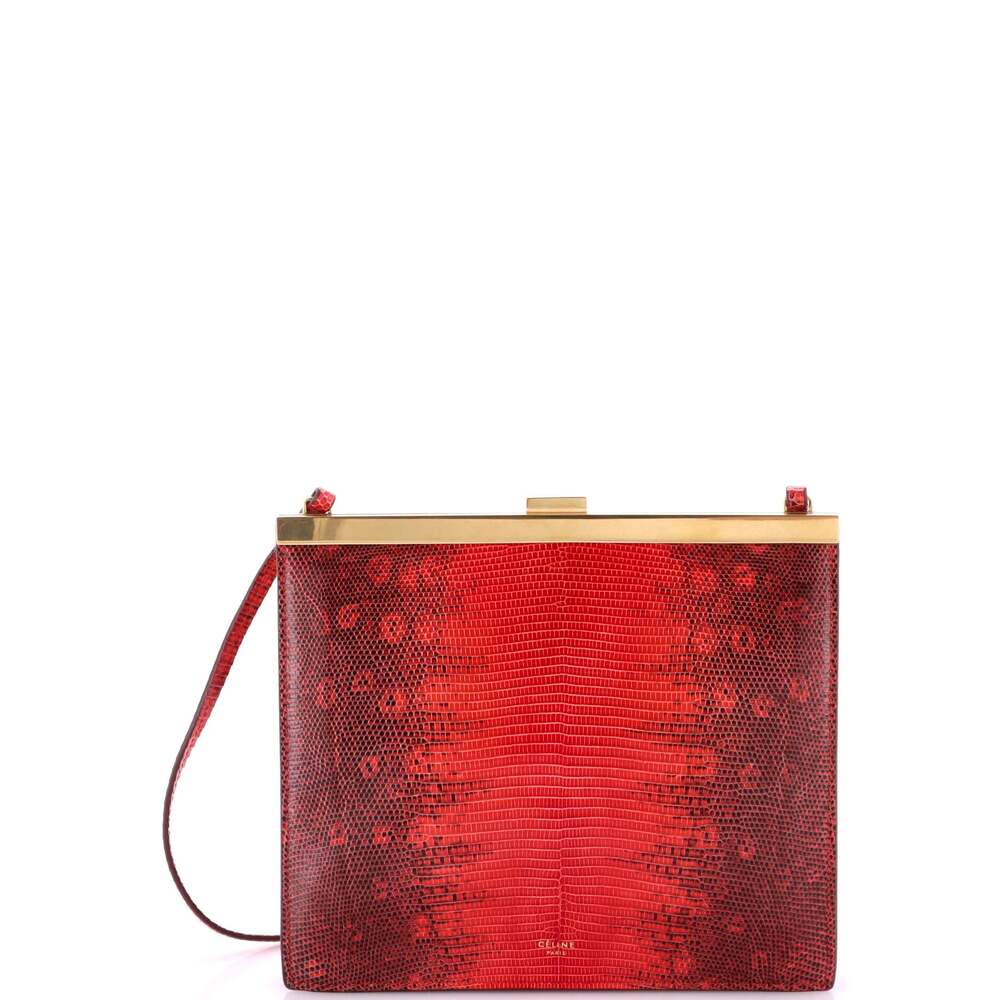 Celine Clasp Crossbody Bag Lizard Mini #205030C18B